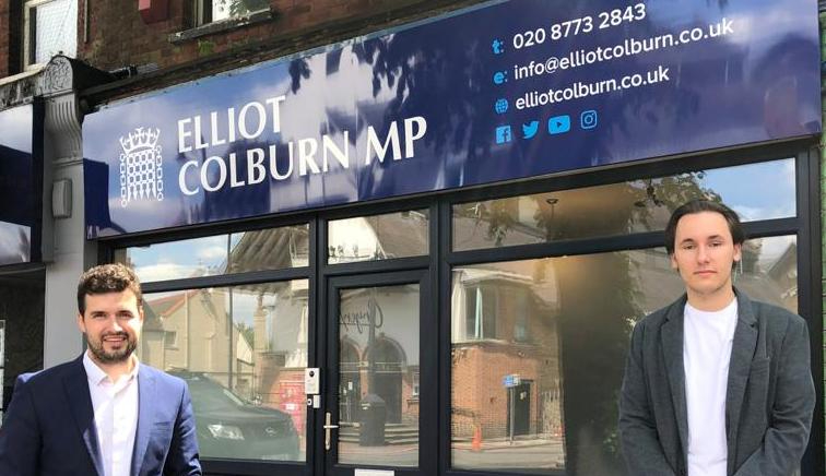 Elliot Colburn MP welcomes new Carshalton College apprentice