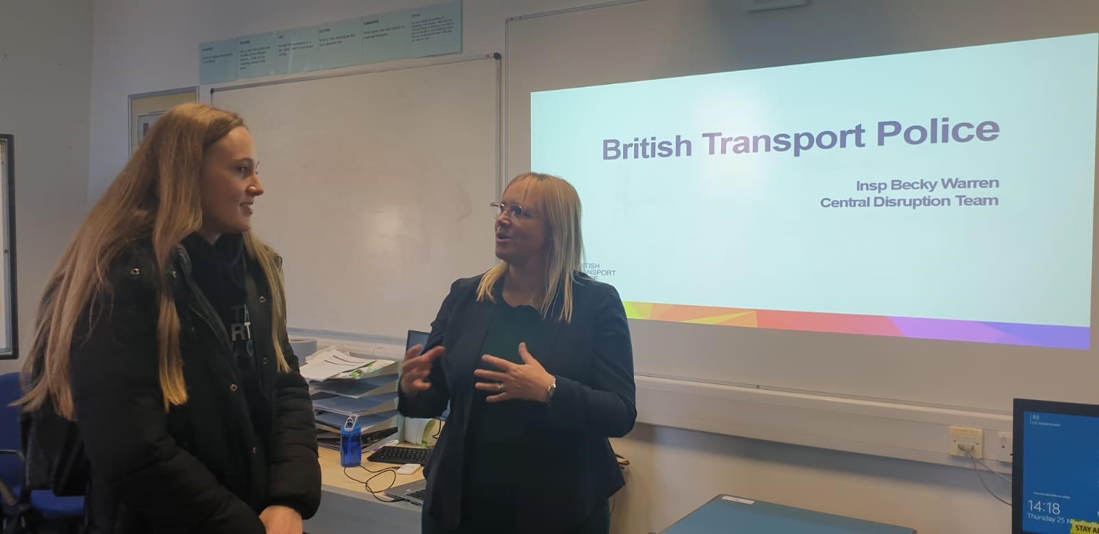 Employability Talk from the British Transport Police for our Public/Protective Services students