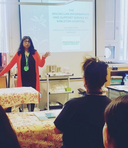 Macmillan presenting to Complementary Therapy students