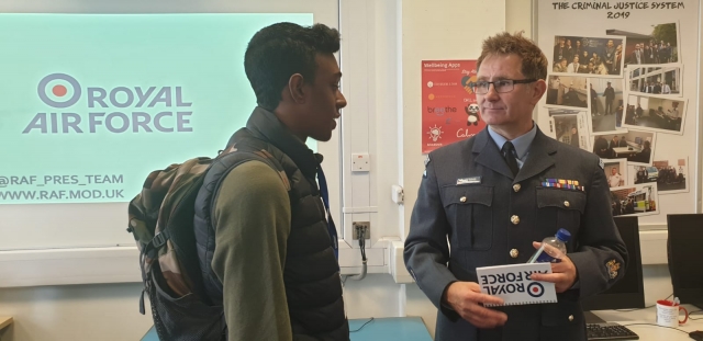 Royal Air Force Meet with Public/Protective Services Students 